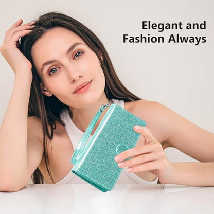 Varikke for iPhone 13 Pro Case Wallet Magnetic Detachable Bling, Mint Green - color: (Standard) Mint, size: iPhone 13 Pro 6.1"