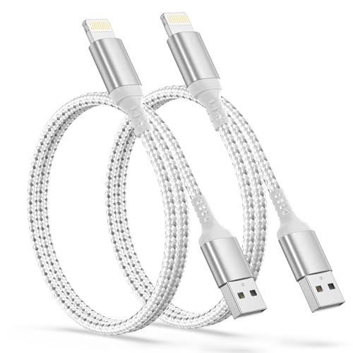2ft USB to Lightning Cable 2Pack MFi Certified, iPhone Charger Cord - size: 2 FT