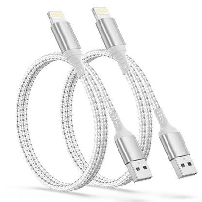 2ft USB to Lightning Cable 2Pack MFi Certified, iPhone Charger Cord - size: 2 FT