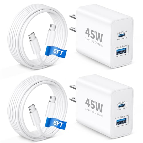 iPhone 18 Pro/18 Pro Max/18/Duo Charger Fast Charging, 45W USB C Charger - color: White, size: 6FT