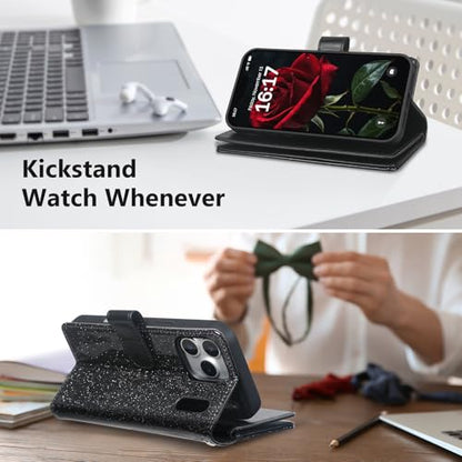 Varikke Wallet Case for iPhone 17 Pro Compatible with Magsafe, Black - color: (Compatible with MagSafe) Black, size: iPhone 17 Pro 6.3"