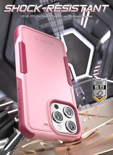 Poetic Neon Series Case Compatible with iPhone 15 Pro Max, Dual Layer Heavy Duty Tough Rugged Shockproof Protective Drop Protection Cell Phone Case 2023 New Cover, Light Pink - color: Light Pink, size: iPhone 15 Pro Max