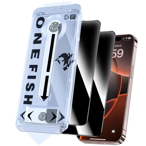 OneFish Privacy Screen Protector for IPhone 16 Pro [2-Pack] - size: iPhone16Pro - 6.3inch