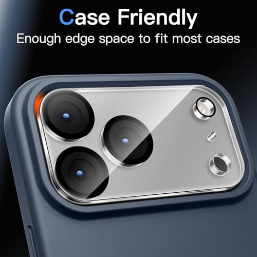 JETech Camera Lens Protector for iPhone 17 Pro, Clear, 3-Pack | 9H Tempered Glass, HD Clear, Anti-Scratch Protection, Night Shot Compatible, Case-Friendly - size: iPhone 17 Pro