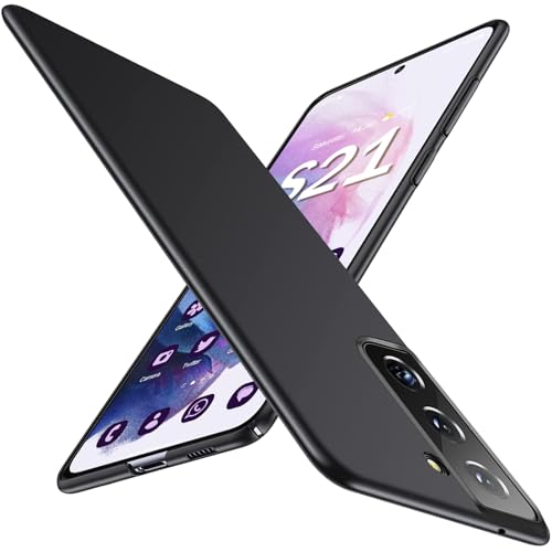 Ultra Thin Case for Samsung Galaxy S21 5G, New Premium Material Slim Phone Case [Silky Touch & Anti-Fingerprint] Matte Texture Hard Plastic Back Cover and Camera Protection for Samsung S21 5G (Black) - color: Black, size: Galaxy S21