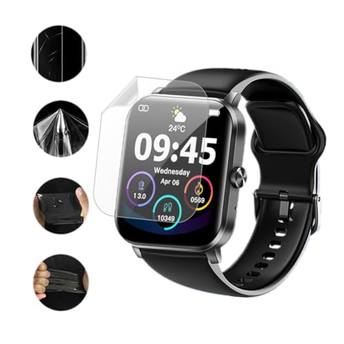 Screen Protector Compatible for QONBINK TG38 / K62 Smart Watch 1.85" (6 Pack) Clear TPU Soft Film Compatible for Jacoosa L70 Fitness Tracker