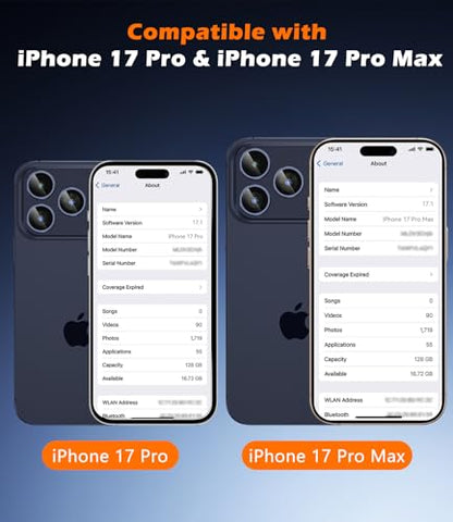 imluckies Camera Lens Protector for iPhone 17 Pro/iPhone 17 Pro Max - color: Blue