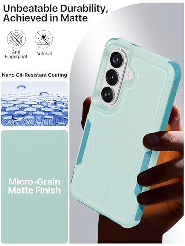 for Samsung Galaxy S26 Case Rugged Dual-Layer Shockproof Mintgreen | Fit for Magsafe, Heavy Duty Military-Grade Protection, Matte Finish Scratch Resistant Anti-Fingerprint, S 26 Phone Case - color: Mintgreen