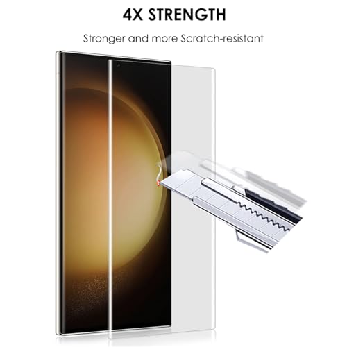 Galaxy S23 Ultra UV Tempered Glass Screen Protector [3 Pack], 9H Anti Scratch,Edge to Edge Coverage,Sensitive Touch,Fingerprint-ID Compatible - color: for Galaxy S23 Ultra (HD Glass)