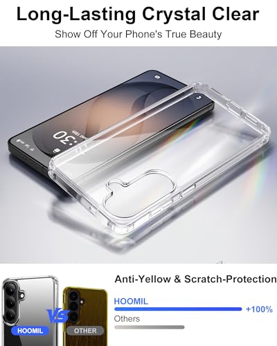 HOOMIL Case for Samsung Galaxy S26 6.3-Inch, Non-Yellowing, Drop Protection, Anti-Scratch, Transparent Hard Back Phone Cover - Crystal Clear - color: Clear, size: Samsung Galaxy S26