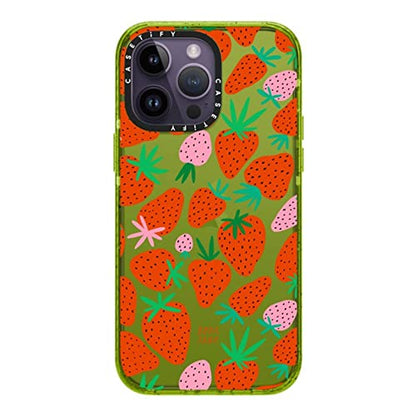 CASETiFY for iPhone 14 Pro Max Case - Impact | Slim Fit | 8.2 ft. 4x Military Grade Drop Protection | STRAWBERRIES | Kiwi - color: STRAWBERRIES, size: iPhone 14 Pro Max (Non-Magsafe)