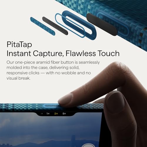 pitaka for iPhone 17 Pro Case 6.3" with Camera Control Button, Compatible with MagSafe, Ultra-Slim Case with Caseless Touch Feeling, 1500D Aramid Fiber Woven, Moonrise - color: Moonrise