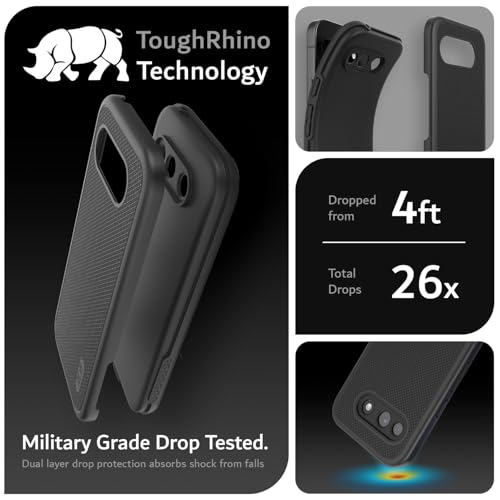 TUDIA for Google Pixel 10a Case (2026) - [MergeGrip] Dual Layer Heavy Duty Slim [Military Grade Drop Tested] Shockproof Protective Pixel 10A Phone Cases - Black - color: Black, size: Pixel 10a Standard