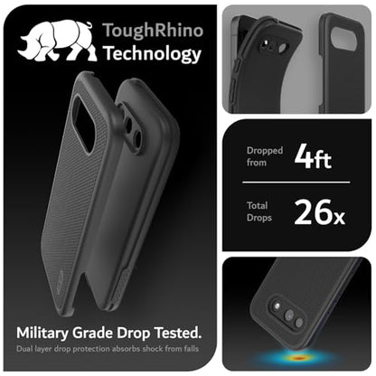 TUDIA for Google Pixel 10a Case (2026) - [MergeGrip] Dual Layer Heavy Duty Slim [Military Grade Drop Tested] Shockproof Protective Pixel 10A Phone Cases - Black - color: Black, size: Pixel 10a Standard