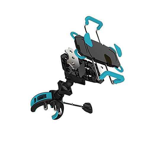 Bike Mount, Bike Phone Mount Motorcycle Baby Carriage Bicycle Cell Phone Holder Cradle with Rubber Strap 360 Degree Rotate for iPhone X,8,7 6s Plus 5s 5SE,Galaxy (Blue) - color: Blue