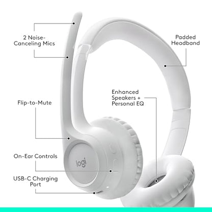Logitech Zone 300 Wireless Bluetooth Headset - Off-White - color: Off-White