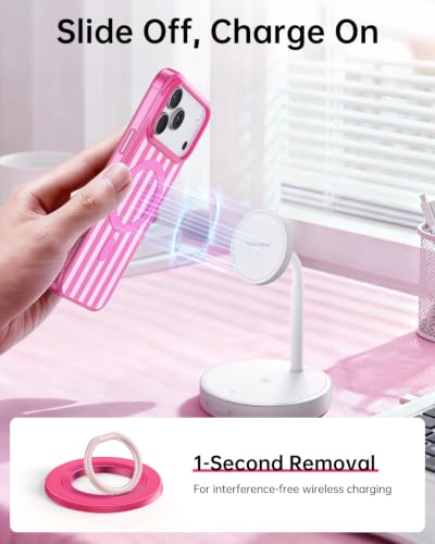 SYNCWIRE for MagSafe Phone Grip, Magnetic Phone Ring Holder - color: Rose Pink