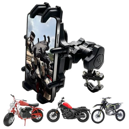 Motorcycle Phone Mount ATV 4 Wheeler Phone Holder Sturdy Hold Anti-theft