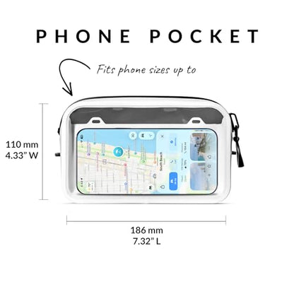 Booe Waterproof Belt Bag - Waterproof Fanny Pack - Sail White | 100% Waterproof Bag, IP67 Submersible, Airtight TRU Zip, Floats, Fits All Phones, Touchscreen-Friendly, Crossbody/Waist Pack - color: Sail White