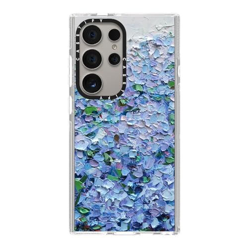 CASETiFY for Galaxy S24 Ultra Case - Impact Clear | Not Yellowing | 6.6 ft. Drop Protection | Nantucket Blue Hydrangeas | Clear - color: Nantucket Blue Hydrangeas, size: Galaxy S24 Ultra