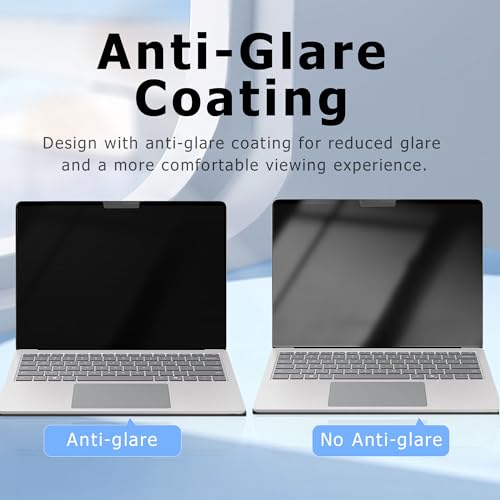 Adeway Privacy Screen Protector for Surface Laptop 6/5/4/3 15 Inch, Magnetic Nano, Anti-Spy, Removable, Blue Light & UV Blocking, Anti-Glare - size: Laptop 6/5/4/3 15"