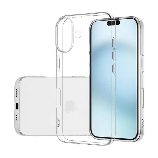 1pc Case for iPhone 16 6.1-Inch, Non-Yellowing Shockproof Phone Bumper Cover, Anti-Scratch Clear Back (Clear) - size: iPhone 16