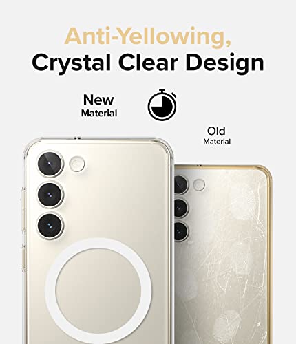 Ringke for Samsung Galaxy S23 Plus Case [Fusion Magnetic Matte Clear] | Compatible with MagSafe, Oil & Dirt Resistant, Anti-Fingerprint Technology Prevents Oily Smudges, Feels Velvety Soft - size: Galaxy S23 Plus