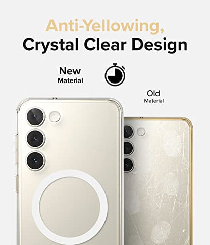 Ringke for Samsung Galaxy S23 Plus Case [Fusion Magnetic Matte Clear] | Compatible with MagSafe, Oil & Dirt Resistant, Anti-Fingerprint Technology Prevents Oily Smudges, Feels Velvety Soft - size: Galaxy S23 Plus
