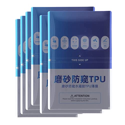 Cellphone Screen Protector Anti Peeping Frosted Hydrogel Film 50 Pcs Set Flexible TPU Anti Fingerprint Anti Sweat for Mobile Phone Watch IOS Earbuds Camera 180x110mm