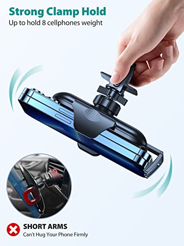 VICSEED 2026 Upgrade Ultra Stable Car Phone Holder Mount [Never Fall Off & Won't Break] Universal Air Vent Phone Mount for Car Easy Clamp Phone Holders for Your Car for iPhone 18 Pro Max 17 16 15 14 - color: Black