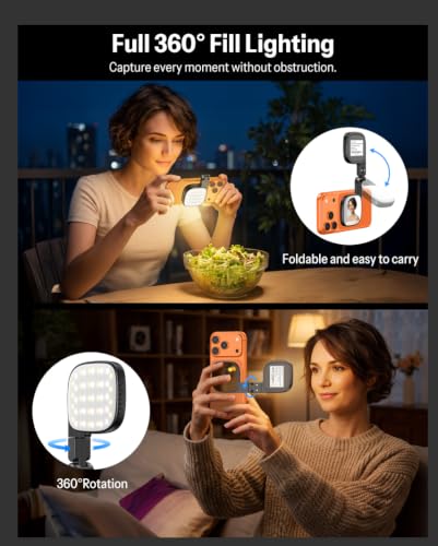OMOTON TP02-Pro-CK Magnetic Phone Holder Kit with Fill Light & 2 Remotes - color: 8-1-Black CK