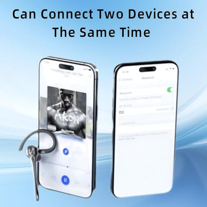 Bluetooth Headset Wireless Earpiece Single Ear Earphones for iOS Android