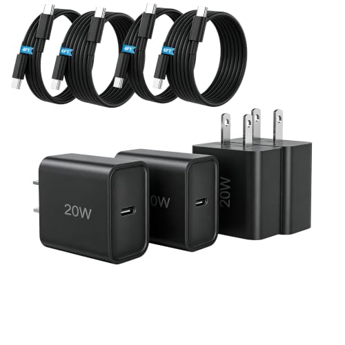 i Phone 17 Charger Fast Charging,USB c Charger,wall Charger with 6ft Cables (Black, 4ft and 6ft) - color: Black, size: 4ft and 6ft