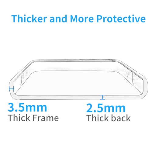 JJGoo Compatible with iPhone 12 and iPhone 12 Pro Case Clear, 2.5mm Thickness Heavy Duty Transparent Soft Anti-Scratch Protective Shockproof Bumper Cover Phone Case - color: Clear Heavy Duty