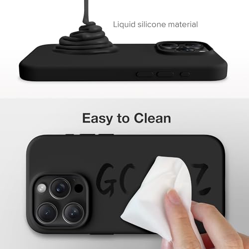 GONEZ Magnetic for iPhone 15 Pro Max Case, Silicone Cover Black - color: Black, size: Iphone 15 Pro Max