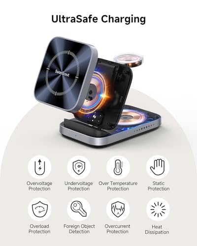 3-in-1 Wireless Charger for Z Flip 8/7, Charging Station for Galaxy Watch 8