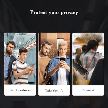 PERFECTSIGHT Privacy Screen Protector Compatible with iPhone 15 Pro 6.1 Inch, Anti Blue Light Anti Spy, HD Clear Bubble Free Anti-Scratch Case Friendly 5X Stronger Tempered Glass - color: HD Privacy, size: 6.1 inch