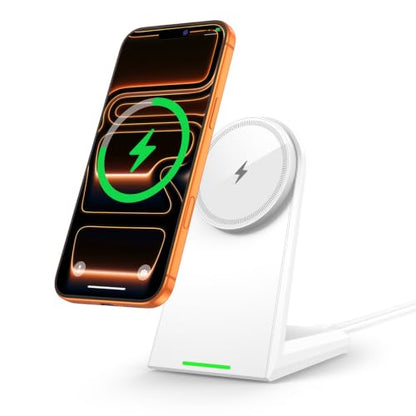 NANAMI 25W Wireless Charger Stand for iPhone 18/17/16 with Auto-Dimming LED - color: White