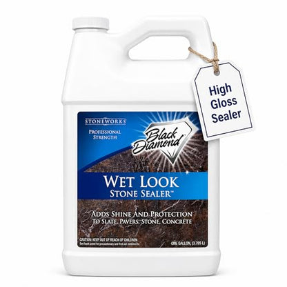 Wet Look Stone & Concrete Sealer, High Gloss for Pavers & Patios, 1 Gallon - style: 1-Gallon