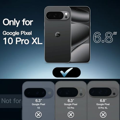 JETech Case for Google Pixel 10 Pro XL, Anti-Yellowing, Obsidian Black | Shockproof Protection, Scratch Resistant Hard PC Back, Durable Transparent TPU Bumper - color: Black, size: Pixel 10 Pro XL