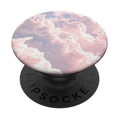 Pastel Pink and Purple Cloud Blue Sky Watercolor Clouds PopSockets Adhesive PopGrip - style: Adhesive PopGrip