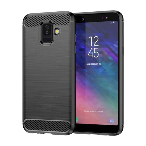 Case for Samsung A6 2018 Galaxy A6 2018 Carbon Fiber Phone Case Soft TPU Anti-Slip Durable Lightweight Protective Phone Cover for Samsung Galaxy A6 2018,Black - color: Black Striped, size: For Samsung Galaxy A6 2018
