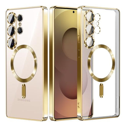Hurgoer for Samsung Galaxy S26 Case.Soft TPU Electroplated Frame Cover with Clear Back.Drop Tested Protective Full Body Case.Thin Light Slim (Gold, S26) - color: Gold, size: S26