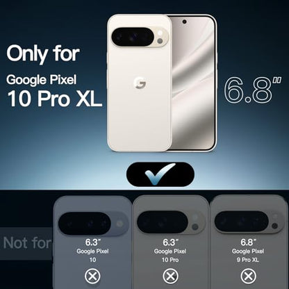 JETech Case for Google Pixel 10 Pro XL, Anti-Yellowing, Clear | Shockproof Protection, Scratch Resistant Hard PC Back, Durable Transparent TPU Bumper - color: Clear, size: Pixel 10 Pro XL
