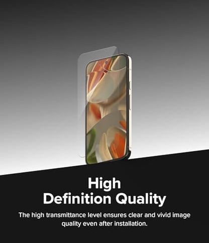 Ringke Easy Slide Tempered Glass Designed for Google Pixel 9/9 Pro Screen Protector [Super Easy to Install] Case Friendly Shatterproof Premium 9H Hardness - 2 Pack | Easy Installation with Alignment Tool, Case Friendly Premium 9H Hardness Tempered Glass -