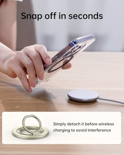 SYNCWIRE for MagSafe Phone Grip, Magnetic Phone Ring Holder - color: Light Yellow