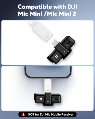 MoKo for DJI Mic Mini USB-C to Lightning Adapter, Not for DJI Mic Mobile - size: 2 Pack