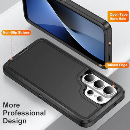 Shockproof Case for Samsung Galaxy S26 Ultra 6.9 inch,Heavy Duty Rugged Military Grade Protection,Hard Sturdy Phone Cover for Samsung S26 Ultra,Black - color: Black