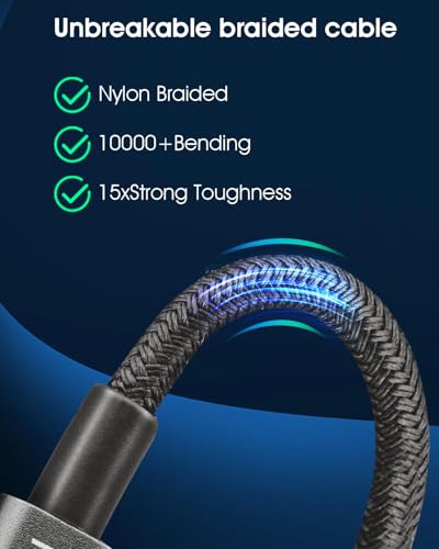USB C to USB C Cable,60W 3A Fast Charging USB C Charger Cable (5 Pack-5ft*5),Type C to Type C Cable for iPhone17/16 Pro/Plus/ProMax/ipad Air 7/iPad Pro2024/Samsung S25(Black)