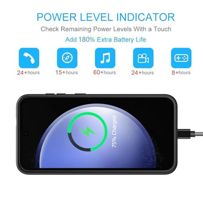 Battery Case for Galaxy S23 FE, Upgraded 12000mAh Portable Protective Wireless Charging Case Compatible with Galaxy S23 FE 5G (6.4 inch) Rechargeable Extended Battery Pack Charger Case (Black) - size: Galaxy S23 FE
